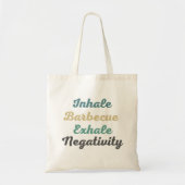 Inhale barbecue Exhale Negatitive Shopping Bags Tote Bag (Voorkant)