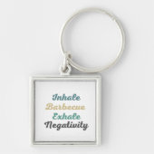 Inhale Barbecue Exhale Negatitivity-Sleutelhangers Sleutelhanger (Voorkant)
