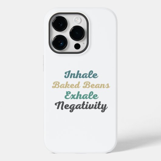 Inhale Bked Beans Exhale Negatitive Phone Case (Achterkant)