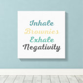 Inhale brownies vergroot de negatieve canvaskunst canvas afdruk (Insitu (Houten vloer))