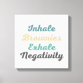 Inhale brownies vergroot de negatieve canvaskunst canvas afdruk (Voorkant)