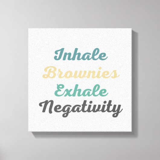 Inhale brownies vergroot de negatieve canvaskunst canvas afdruk (Voorkant)