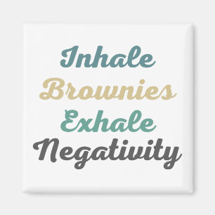 Inhale brownies vergroot de negatieve magneten