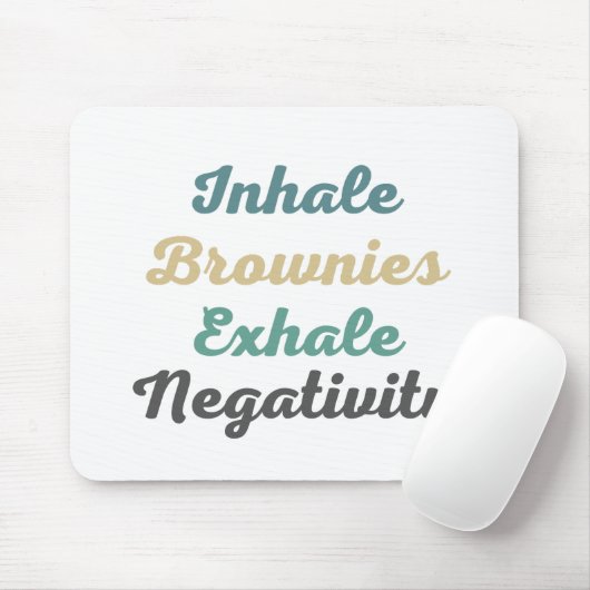 Inhale brownies vergroot de negatieve Muismat (Met muis)