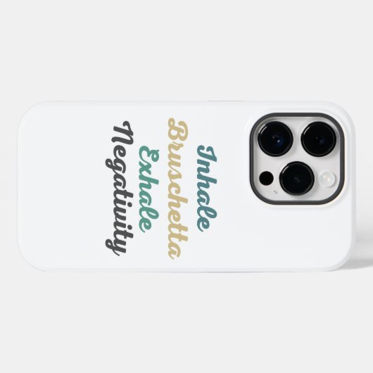 Inhale Bruschetta Exhale Negatitive Phone Case (Achterkant (horizontaal))