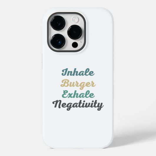 Inhale Burger Exhale Negatitive Phone Case (Achterkant)
