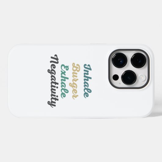 Inhale Burger Exhale Negatitive Phone Case (Achterkant (horizontaal))