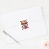 Inhale cafeïne, exhale negativiteit ronde sticker (Envelop)