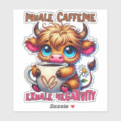Inhale cafeïne, exhale negativiteit sticker (Vel)