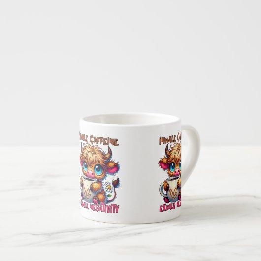 Inhale Caffeine Exhale Negativity Espresso Kop (Voorkant rechts)
