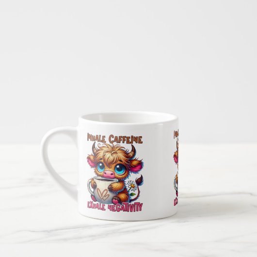 Inhale Caffeine Exhale Negativity Espresso Kop (Links)