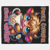 Inhale Caffeine Exhale Negativity Fleece Deken (Voorkant (Horizontaal))