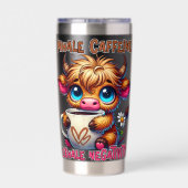 Inhale Caffeine Exhale Negativity Geïsoleerde Drinkbeker (Achterkant)