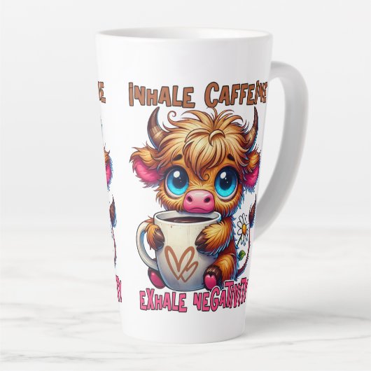 Inhale Caffeine Exhale Negativity  Latte Mok (Rechterhoek)