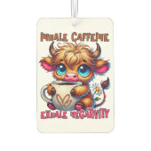 Inhale Caffeine Exhale Negativity  Luchtverfrisser (Achterkant)