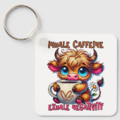 Inhale Caffeine Exhale Negativity Sleutelhanger (Voorkant)