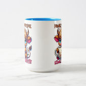 Inhale Caffeine Exhale Negativity Tweekleurige Koffiemok (Center)