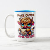 Inhale Caffeine Exhale Negativity Tweekleurige Koffiemok (Links)