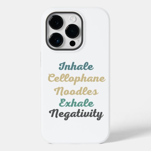 Inhale Cellophane Noodles Exhale Negativiteit Case-Mate iPhone Case (Achterkant)