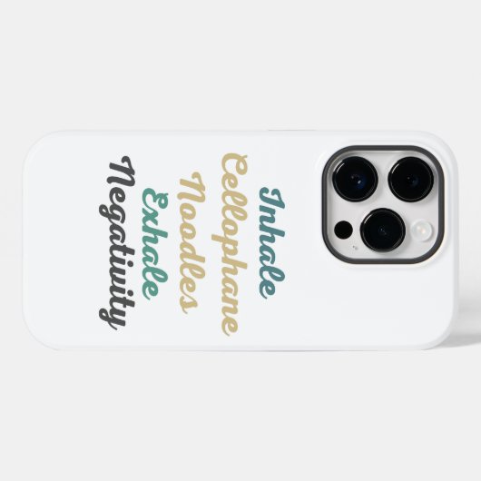 Inhale Cellophane Noodles Exhale Negativiteit Case-Mate iPhone Case (Achterkant (horizontaal))