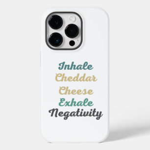Inhale Cheddar Cheese Exhale Negativiteit Case-Mate iPhone 14 Pro Hoesje