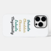 Inhale Cheddar Cheese Exhale Negativiteit Case-Mate iPhone Case (Achterkant (horizontaal))