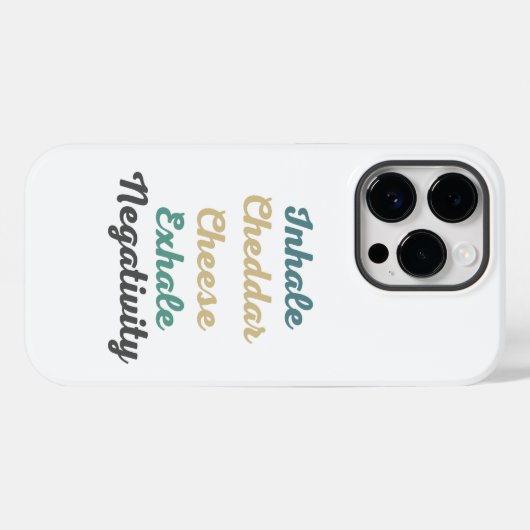 Inhale Cheddar Cheese Exhale Negativiteit Case-Mate iPhone Case (Achterkant (horizontaal))