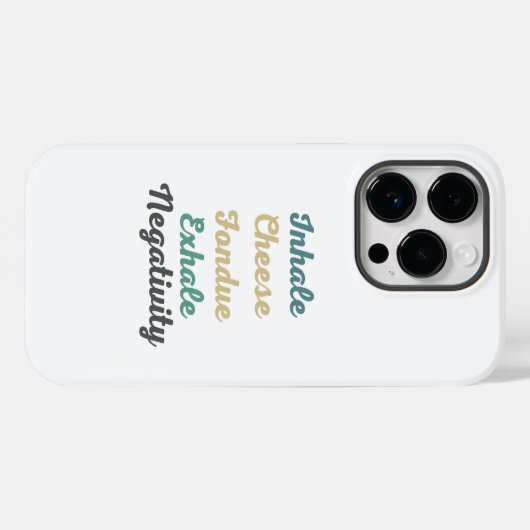 Inhale Cheese Fondue Exhale Negatitive Phone Case (Achterkant (horizontaal))