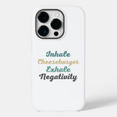 Inhale Cheeseburger Exhale Negatitivity Phone Case (Achterkant)