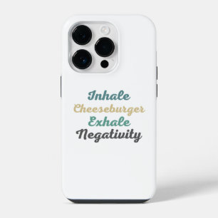 Inhale Cheeseburger Exhale Negativiteit Phone Hoes iPhone 14 Plus Hoesje