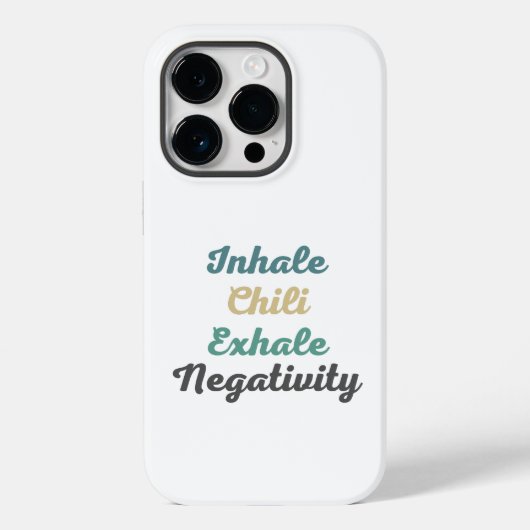 Inhale Chili Exhale Negatitive Phone Case (Achterkant)
