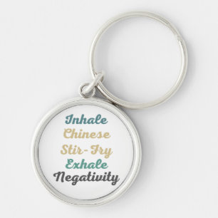 Inhale Chinese Stir-Fry Exhale Negatitivity Sleute Sleutelhanger