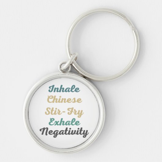 Inhale Chinese Stir-Fry Exhale Negatitivity Sleute Sleutelhanger (Voorkant)