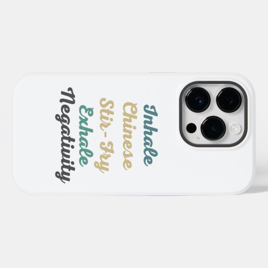 Inhale Chinese Stir-Fry Exhale Negativiteit Case-Mate iPhone Case (Achterkant (horizontaal))