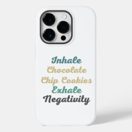 Inhale Chocolate Chip Cookies Exhale Negativiteit Case-Mate iPhone 14 Pro Hoesje