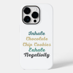 Inhale Chocolate Chip Cookies Exhale Negativiteit Case-Mate iPhone 14 Pro Hoesje