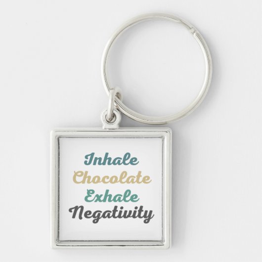 Inhale Chocolate Exhale Negatisive Sleutelhangers (Voorkant)