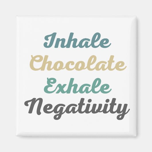 Inhale Chocolate Exhale Negativiteit Magneet (Voorkant)
