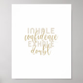 Inhale confidence poster (Voorkant)