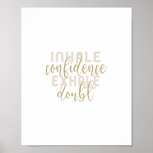 Inhale confidence poster (Voorkant)
