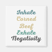 Inhale corned Beef Exhale Negatitive Magnets Magneet (Voorkant)