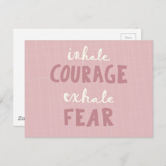Inhale Courage Exhale Fear Briefkaart (Voorkant / Achterkant)