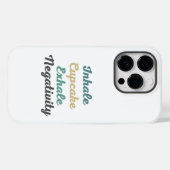 Inhale Cupcake Exhale Negatitive Phone Case (Achterkant (horizontaal))