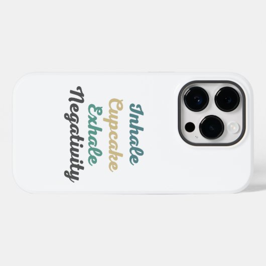 Inhale Cupcake Exhale Negatitive Phone Case (Achterkant (horizontaal))
