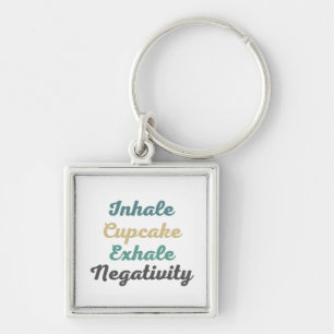 Inhale Cupcake Exhale Negatitivity-Sleutelhangers Sleutelhanger