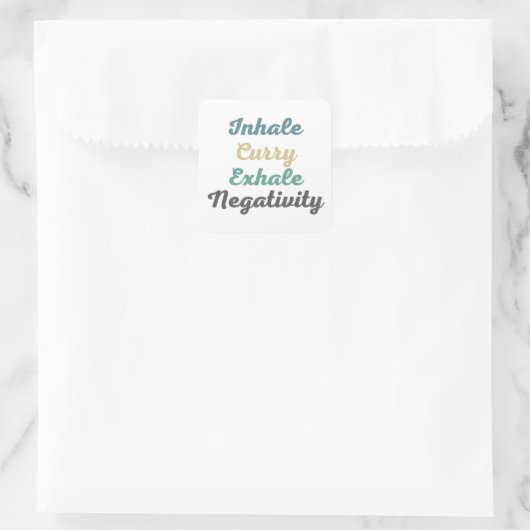 Inhale Curry Exhale Negatitivity Stickers (Tas)