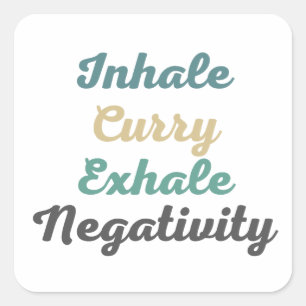 Inhale Curry Exhale Negatitivity Stickers
