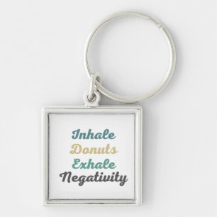 Inhale Donuts Exhale Negatitivity Sleutelhangers