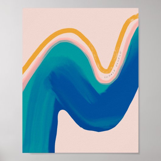 Inhale Exhale - Abstract bewegingsontwerp Poster (Voorkant)