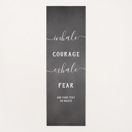 Inhale Exhale Black White Inspirational  Yogamat (Voorkant)